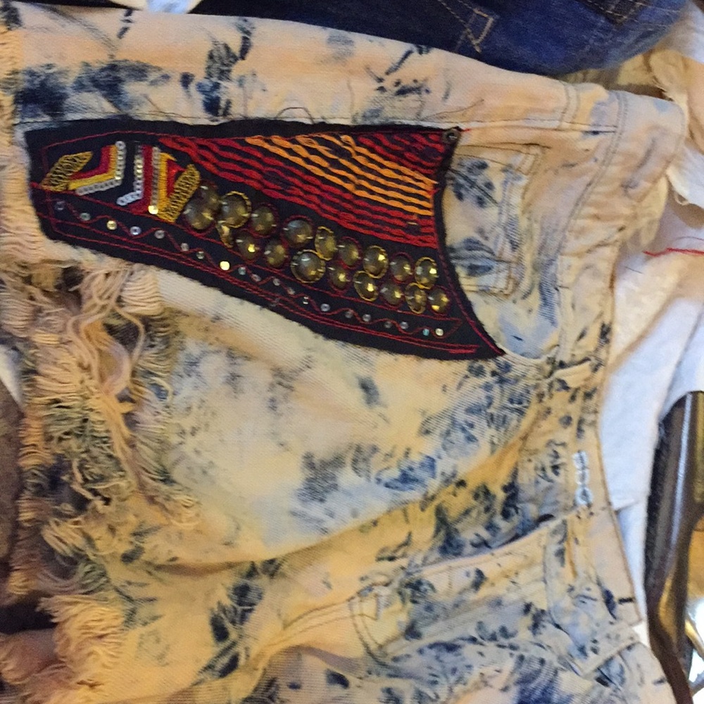 BDG acid washed hippie shorts